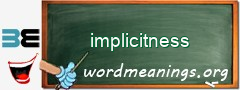 WordMeaning blackboard for implicitness